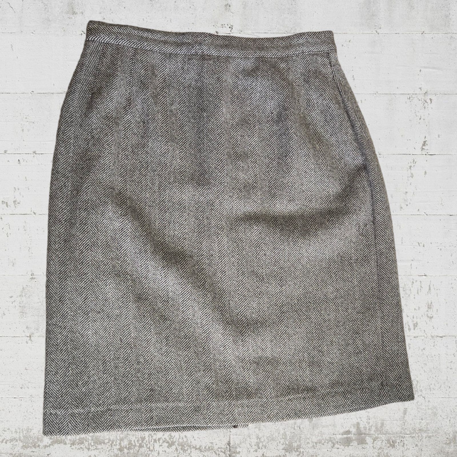 Vintage Vintage Brown Wool Pencil Skirt Size 10 Size 32" / US 10 / IT 46 - 2 Thumbnail