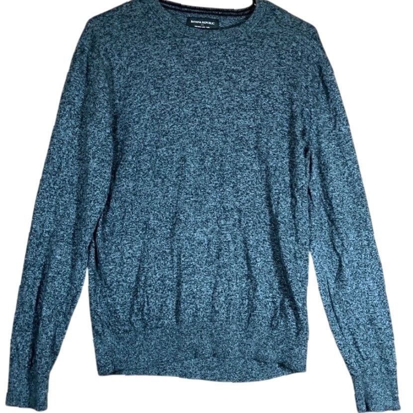 Banana Republic Banana Republic Mens Sweater Knit Gray Silk Cashmere Blend Long Sleeve M Crew Neck Pullover Casual Business Workwear Fall Winter Knits Mens Size US M / EU 48-50 / 2 - 2 Thumbnail