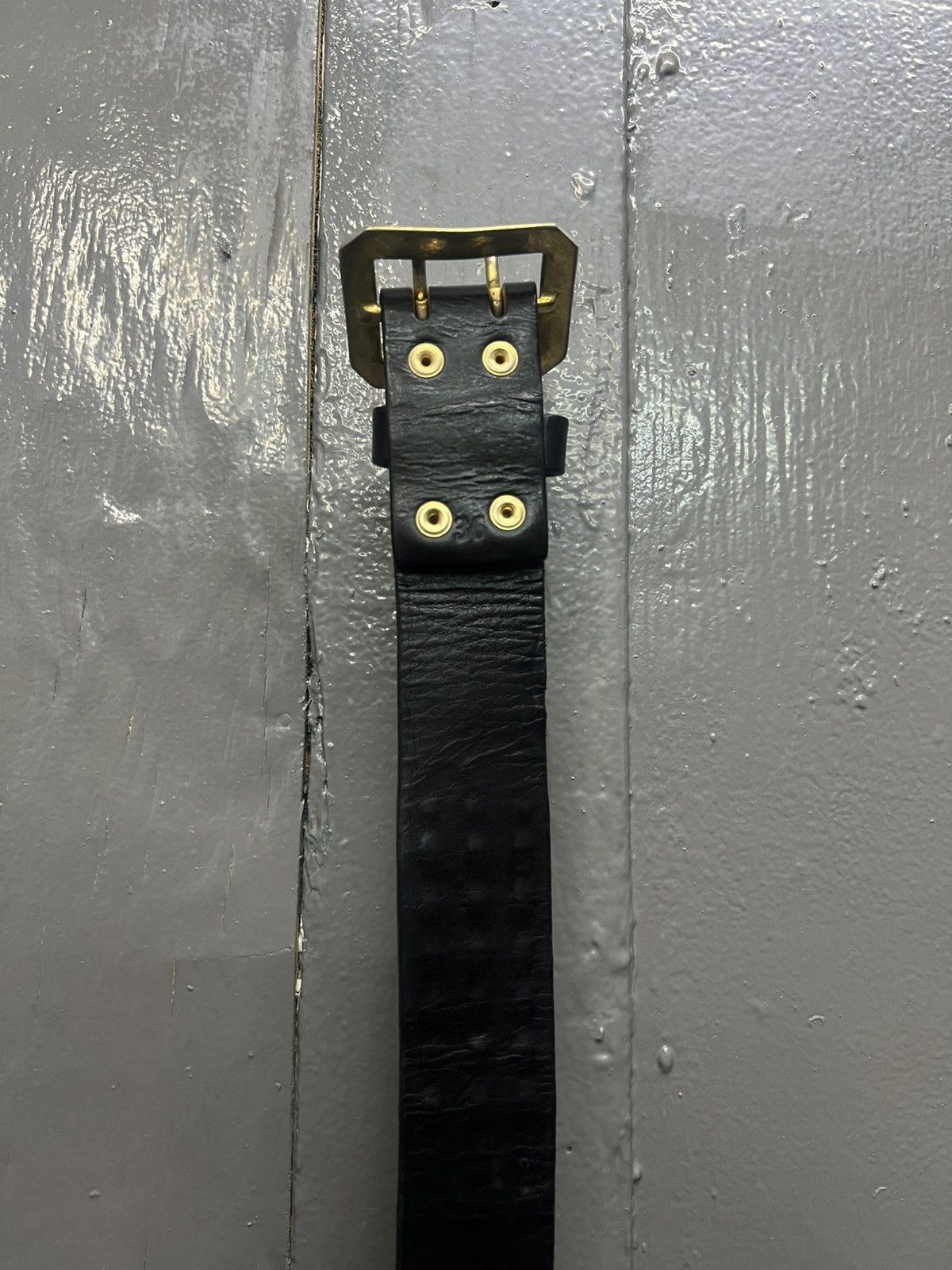 Leather Vintage Leather Studded Belt Size 36" Size 36 - 5 Thumbnail