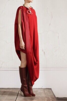 H&M × Maison Margiela Maison Martin Margiela x H&M Red Draped Asymmetrical Dress Size XS / US 0-2 / IT 36-38 - 3 Thumbnail