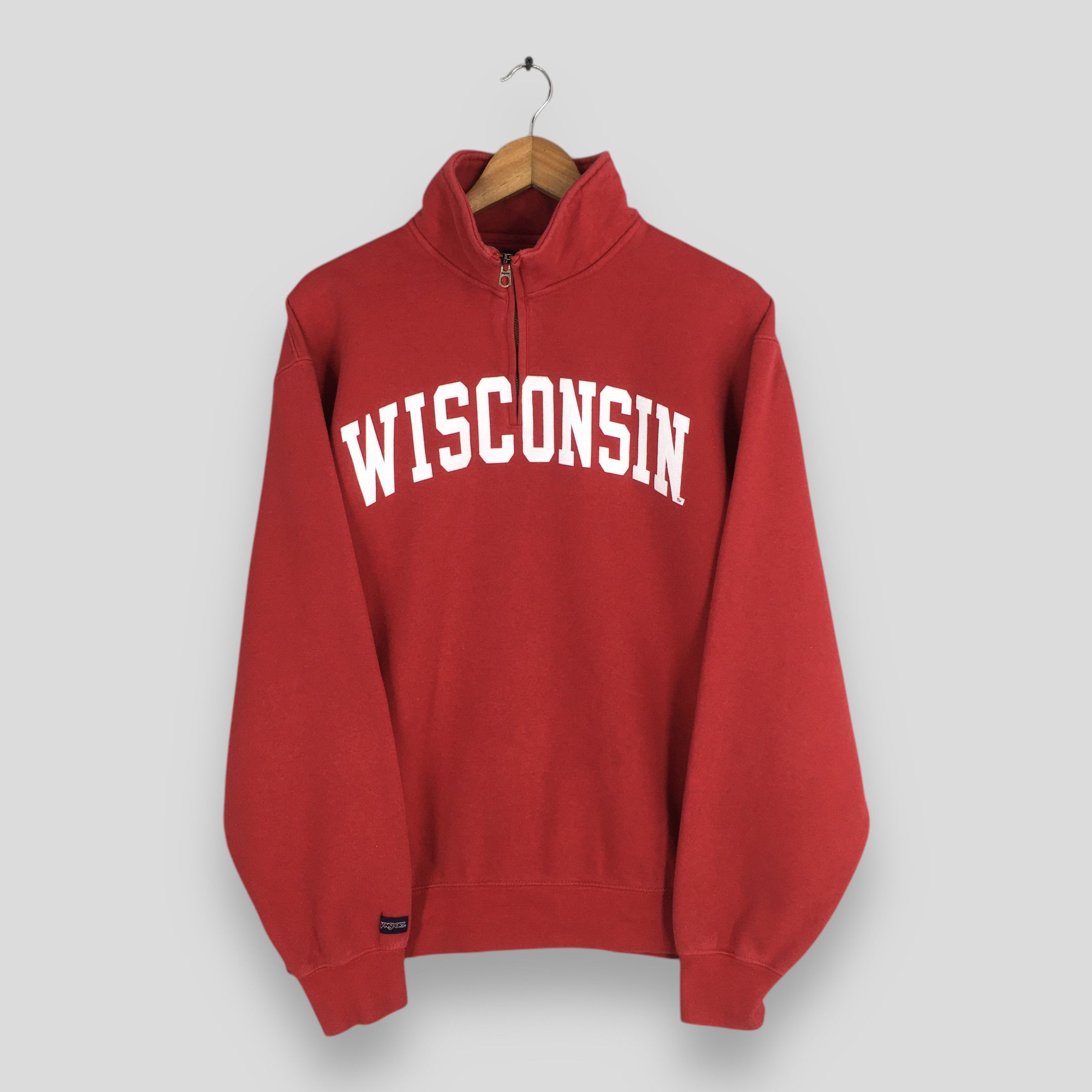 NCAA × Vintage Vintage Wisconsin State Usa Half Zipper Sweatshirt Large Size US L / EU 52-54 / 3 - 1 Thumbnail