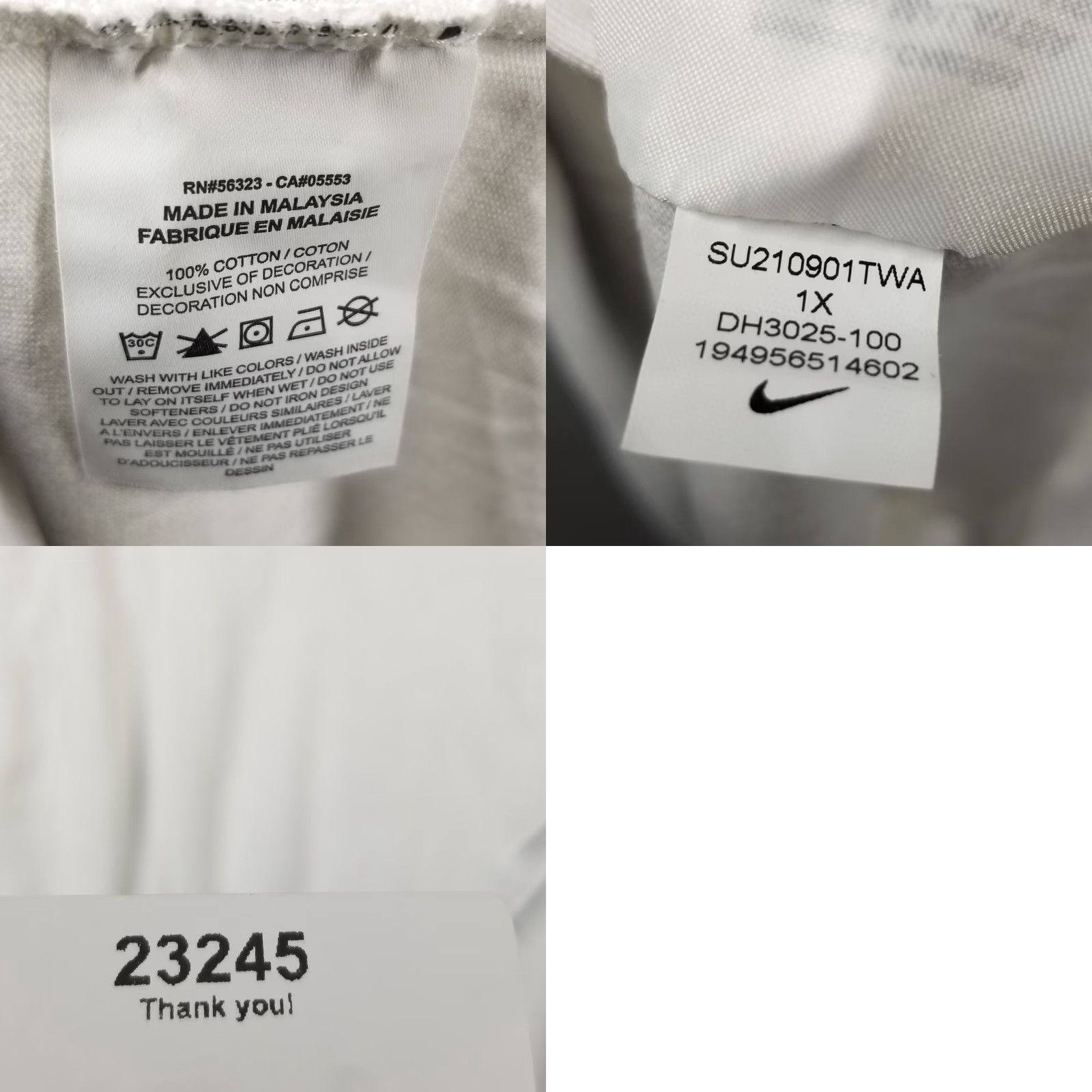 Nike Nike Women's Big Swoosh Shirt 1X Baggy Loose Fit White DH3025-100 NEW Size XL / US 12-14 / IT 48-50 - 8 Thumbnail
