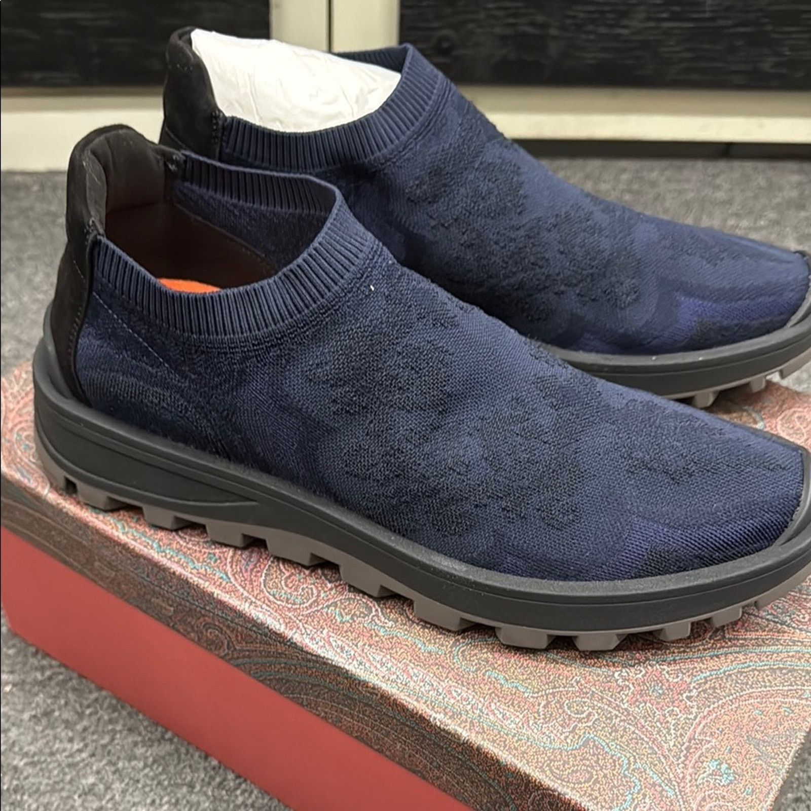 Etro NWT Etro Men's Blue Slip-On Shoes Size 42 US 8.5 Size US 8.5 / EU 41-42 - 2 Thumbnail