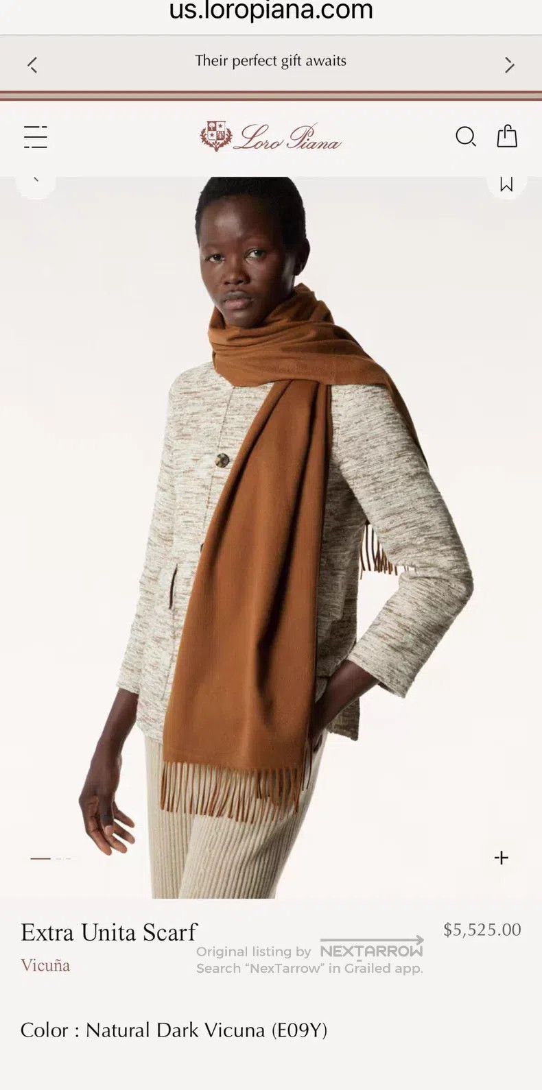 Loro Piana Loro Piana size 210*45cm Vicuña Wool Scarf Size ONE SIZE - 4 Thumbnail