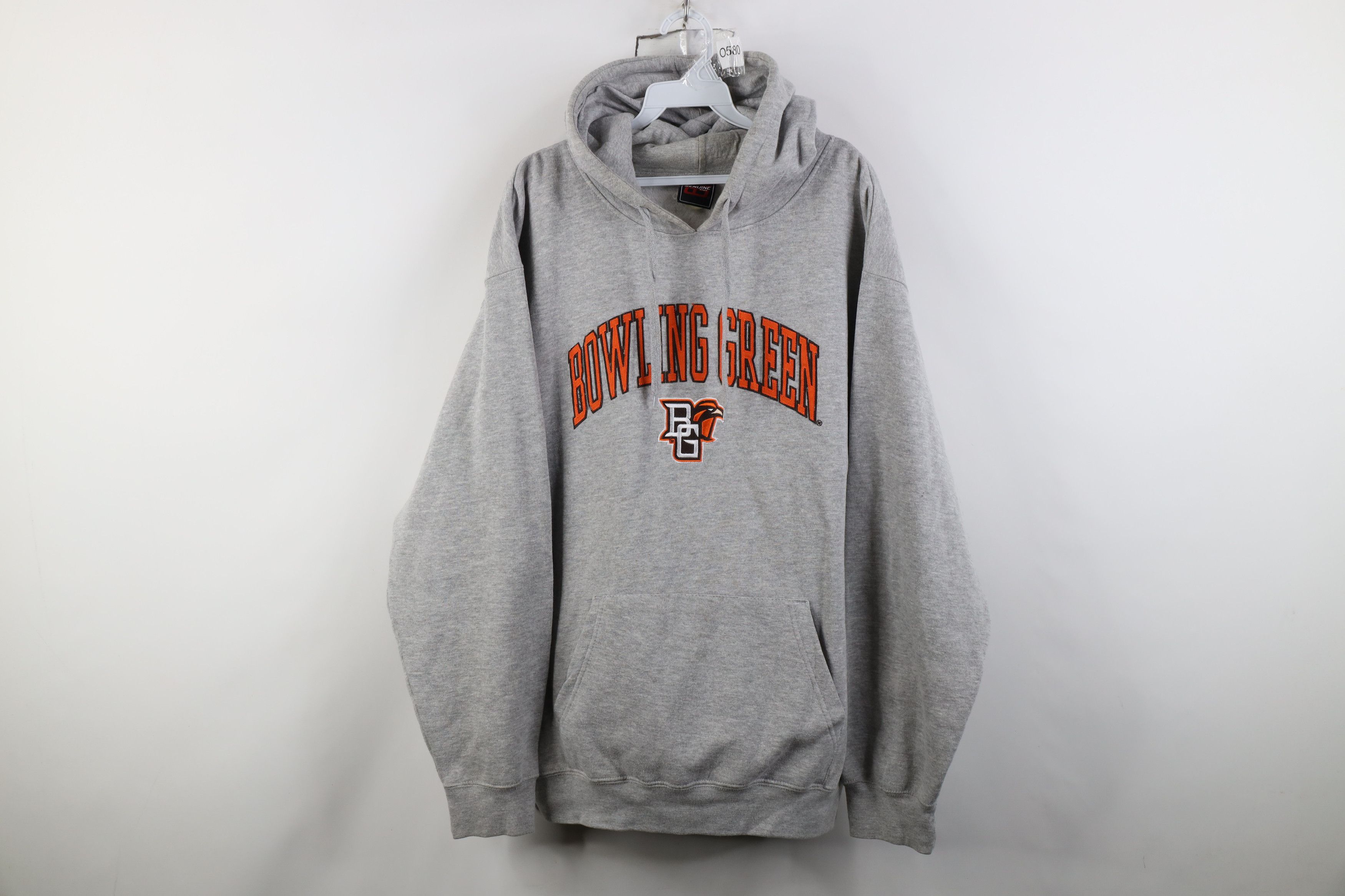 Vintage Vintage 90s Y2K Bowling Green State University Hoodie Gray Size US XL / EU 56 / 4 - 1 Thumbnail