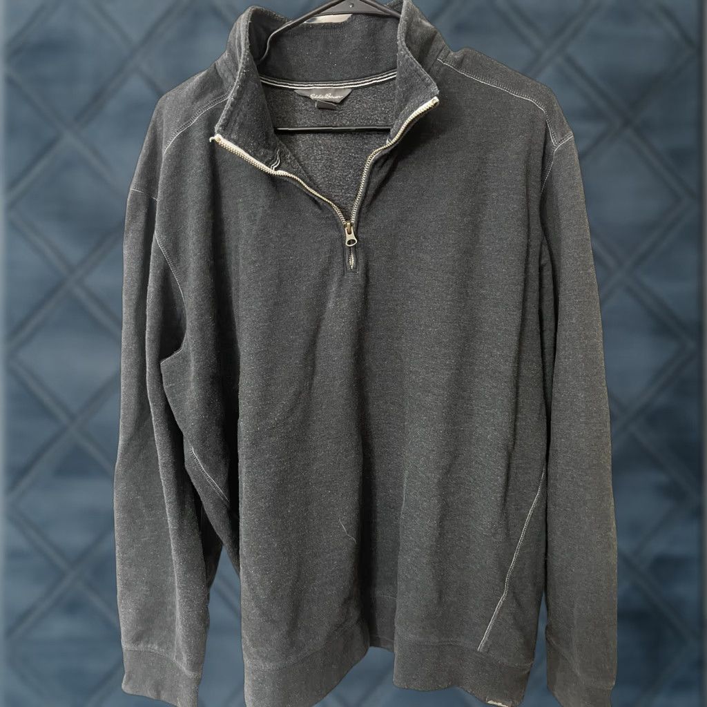 Eddie Bauer Eddie Bauer Pullover Mens XL Gray 1/4 Zip Fleece Mock Neck Long Sleeve Shirt Sweater Outdoors Size US XL / EU 56 / 4 - 1 Thumbnail