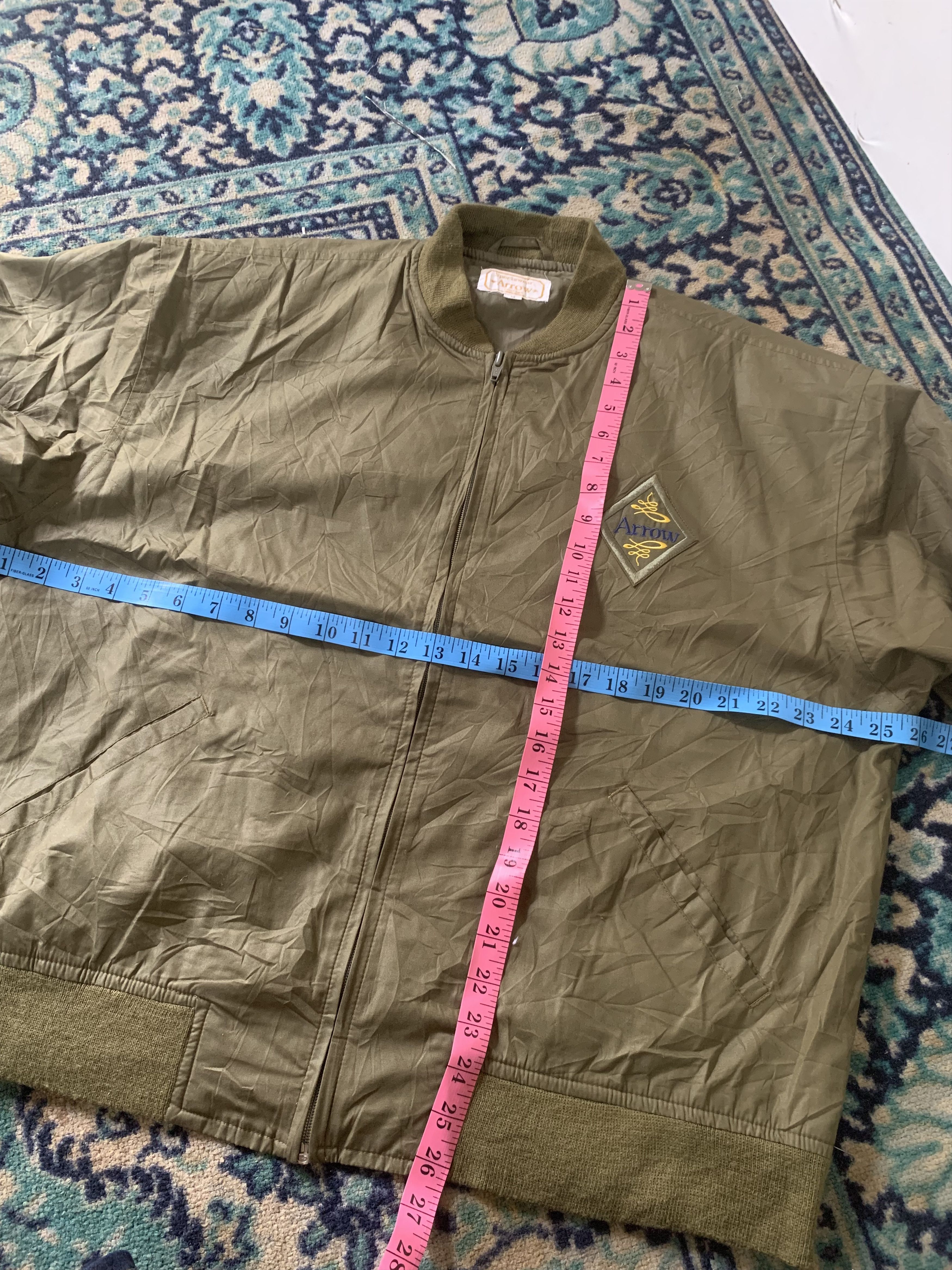 Arrow × Vintage Vintage Arrow Bomber Jacket Sweater Army Size US XL / EU 56 / 4 - 7 Thumbnail