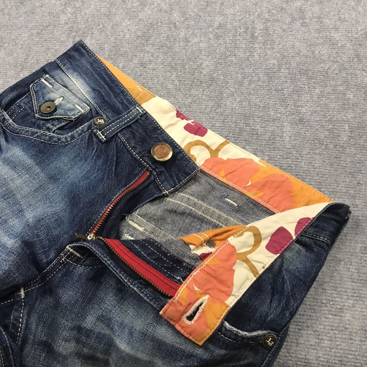 Edwin × Japanese Brand FLARE DENIM😈EDWIN BLUE TRIP DISTRESSED BOOTCUT DENIM PANT Size US 30 / EU 46 - 16 Thumbnail