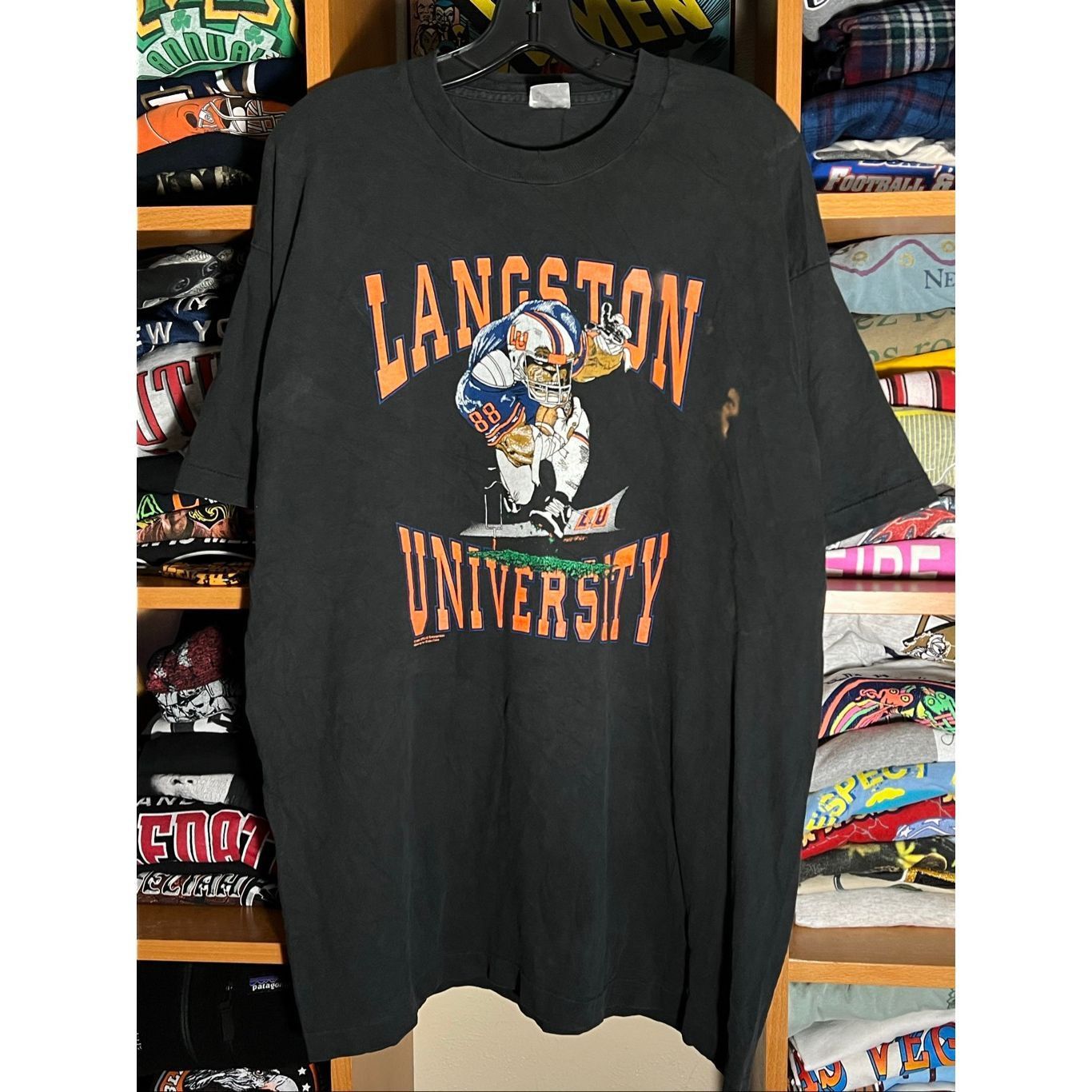 Fruit Of The Loom Vintage 90s Rare Langston University Football Tee Size US XXL / EU 58 / 5 - 1 Thumbnail