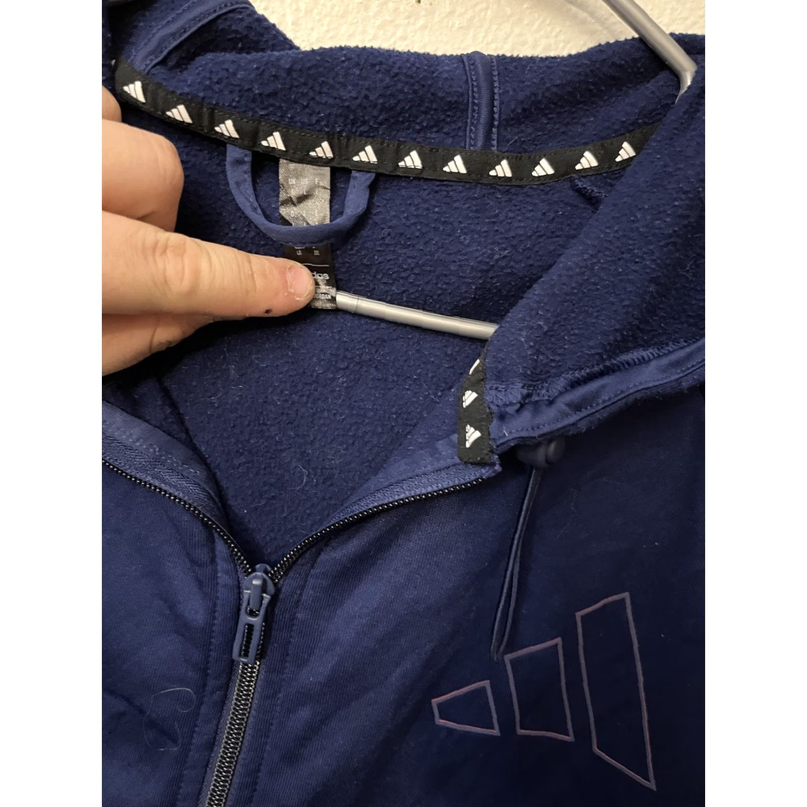 Adidas ADIDAS Game and Go Blue Full Zip Hooded Hoodie Sweatshirt Large Size US L / EU 52-54 / 3 - 2 Thumbnail