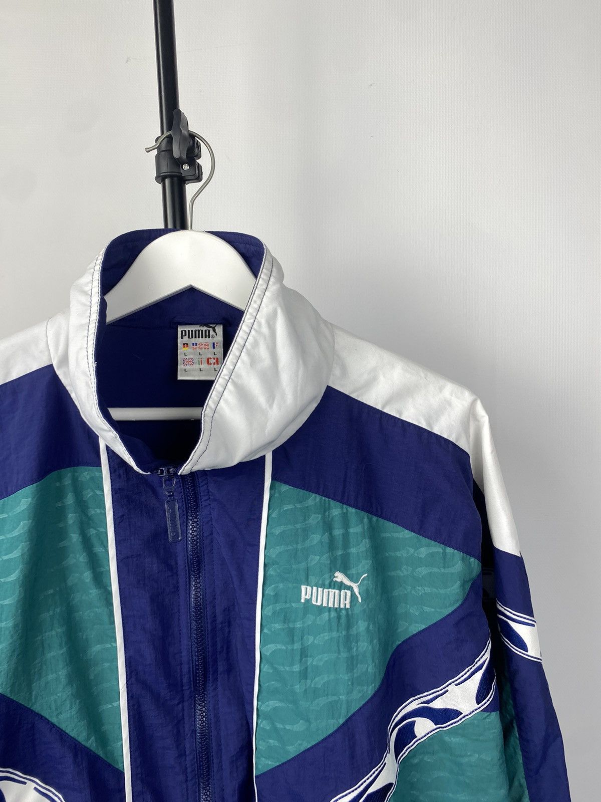 Puma × Vintage 1990’s Vintage Puma Tennis Wear Track Top Jacket Size US L / EU 52-54 / 3 - 6 Thumbnail