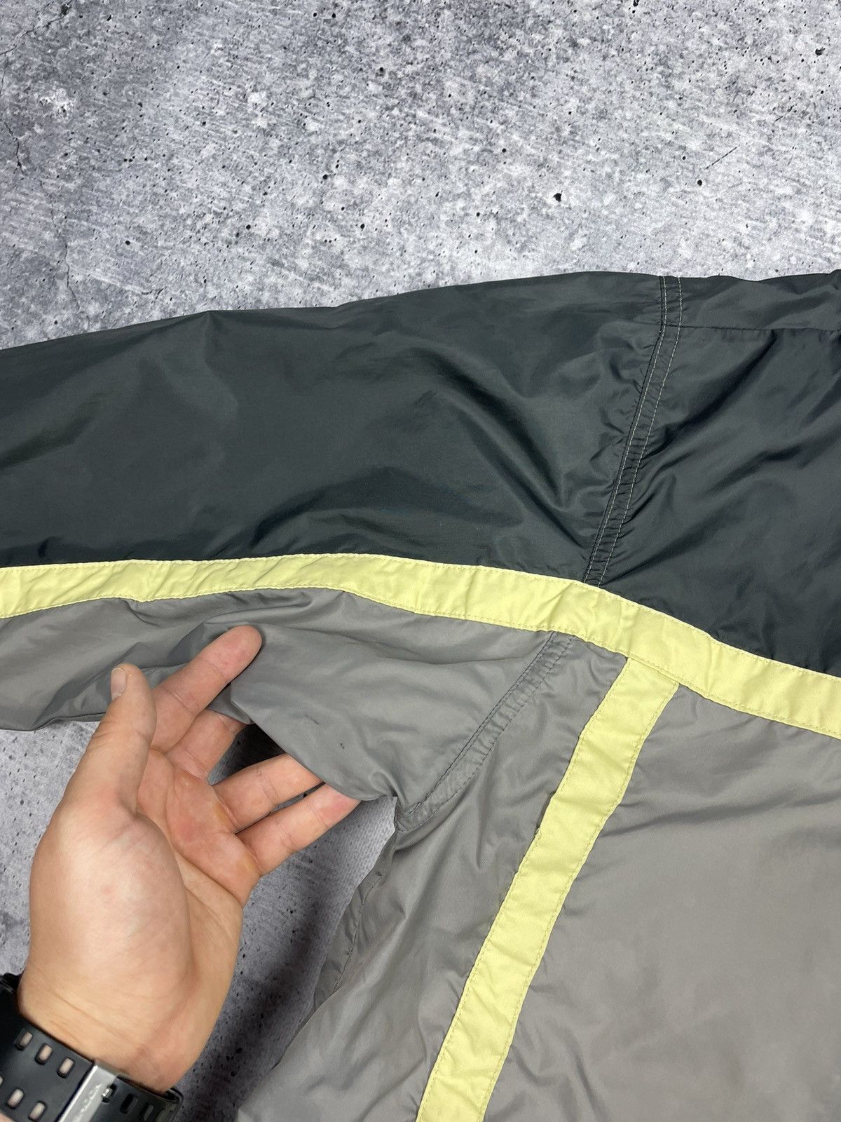 Nike × Vintage Vintage Nike 90’s Y2K Style Drill Nylon Big Back Logo Bomber Size US S / EU 44-46 / 1 - 10 Thumbnail