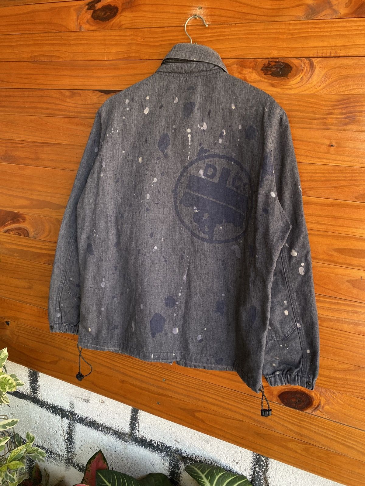 ABAHOUSE Vintage ABAHOUSE Paint Splatter Work Jacket Grey Streetwear Size US M / EU 48-50 / 2 - 13 Thumbnail