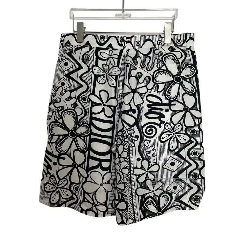Dior Dior Men's Summer Patterned Silk Shorts . Size US 38 / EU 54 - 1 Thumbnail