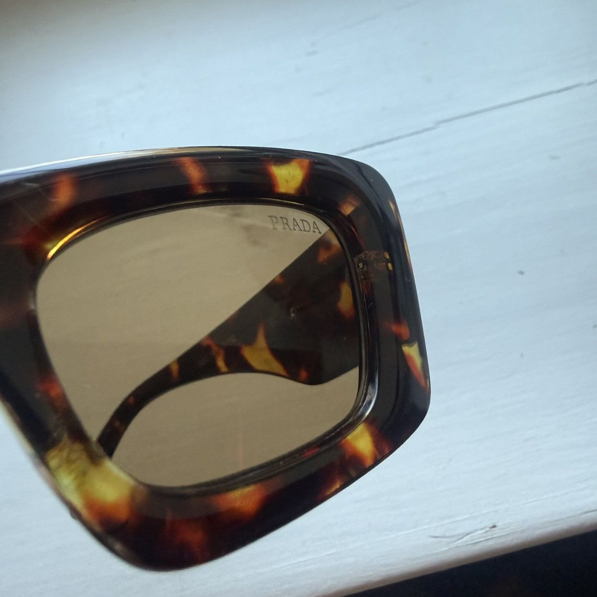 Prada Tortoise shell PRADA Sunglasses Size ONE SIZE - 3 Thumbnail