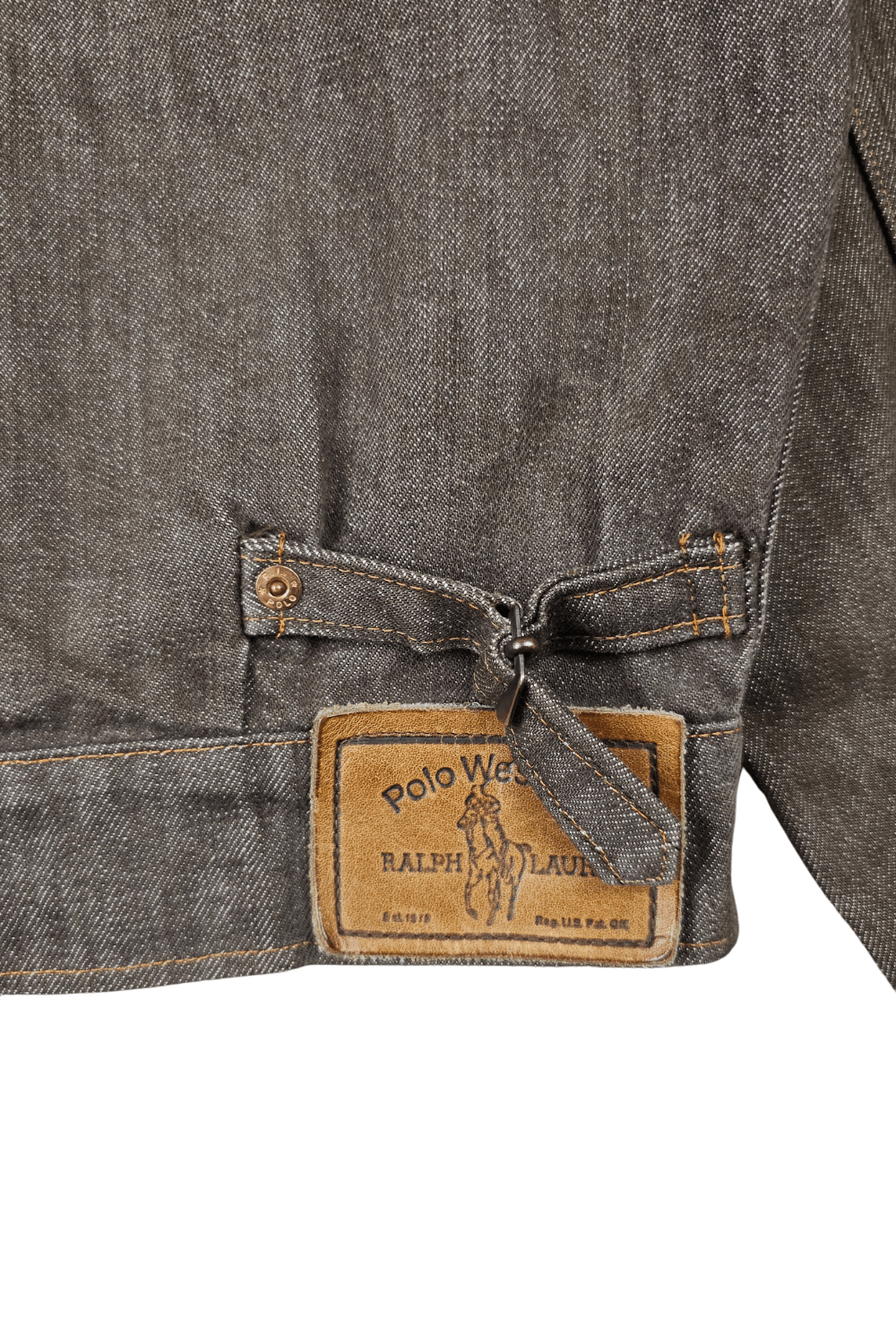 Polo Ralph Lauren 1987 RL “Polo Western” Pleated Trucker – Sulfur Brown Denim Size US L / EU 52-54 / 3 - 15 Thumbnail