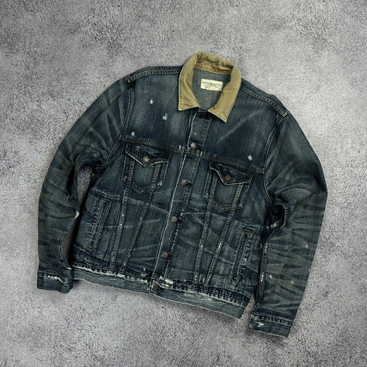 Denim & Supply Ralph Lauren Y2K Distressed Ripped Faded Blue Jeans