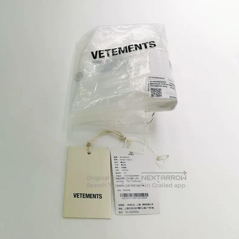 Vetements Vetements Wool letter logo round-neck long-sleeved sweater Size US M / EU 48-50 / 2 - 5 Thumbnail