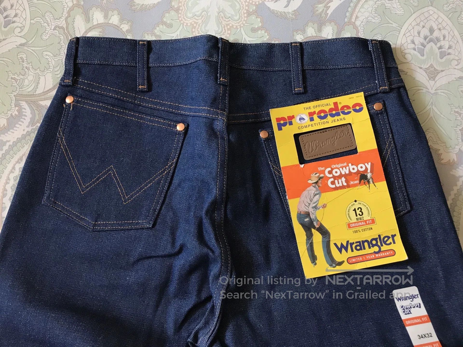 Wrangler Wrangler 13MWZ Raw Denim Jeans W34L32. Size US 34 / EU 50 - 5 Thumbnail