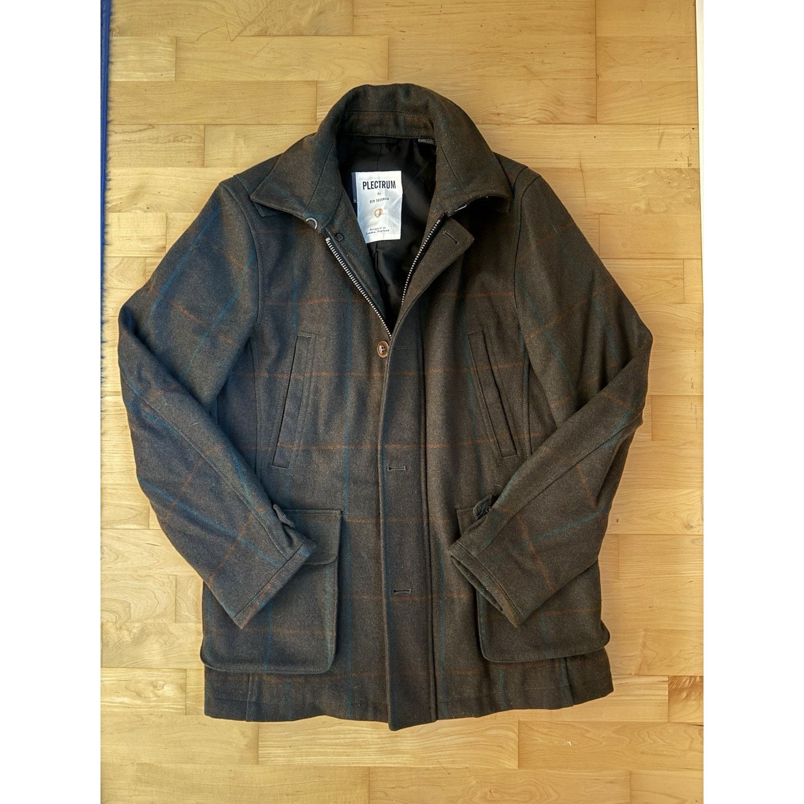 Ben Sherman Ben Sherman Plectrum Green Tartan Wool Blend Jacket Coat S Size US S / EU 44-46 / 1 - 1 Thumbnail