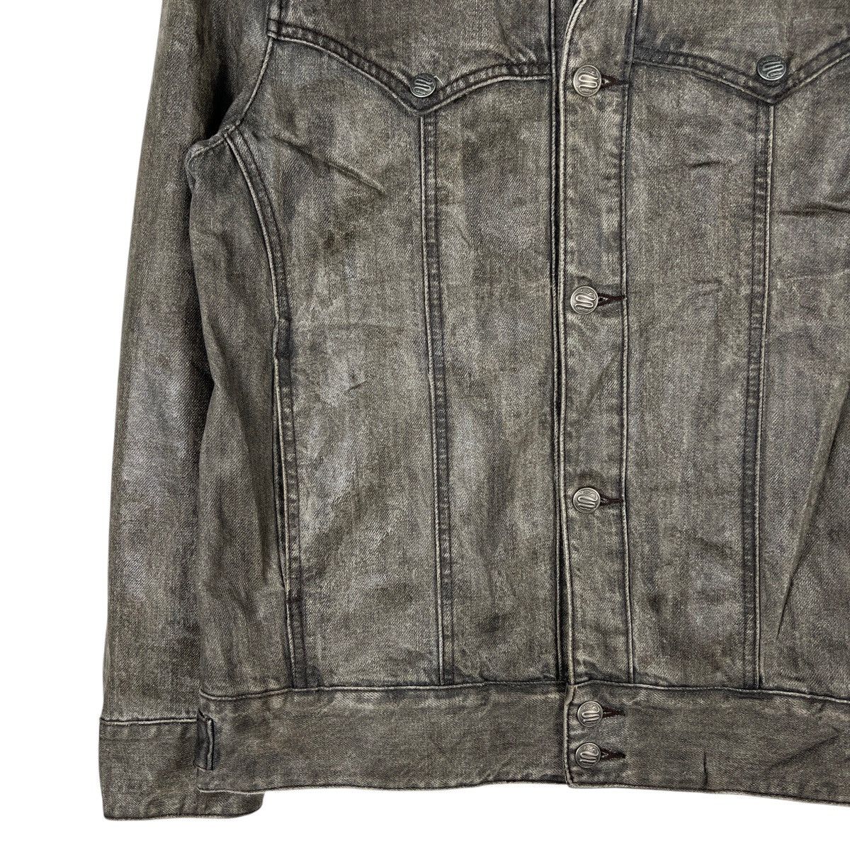 If Six Was Nine 🔥 SCHLUSSEL PAIN COATED DENIM TRUCKER JACKET Size US M / EU 48-50 / 2 - 6 Thumbnail