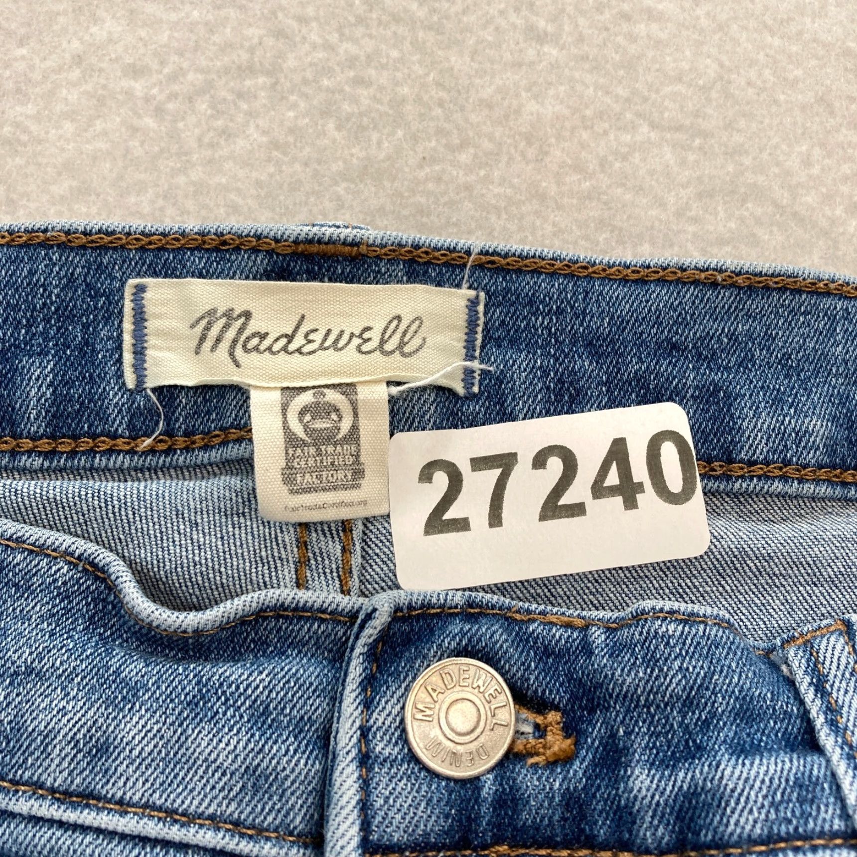 Madewell Madewell The Perfect Vintage Jean Women's 30 Blue Stretch Denim Slim Tapered Jeans Model: Madewell The Perfect Vintage Jean Size 24" / US 00 / IT 34 - 4 Thumbnail