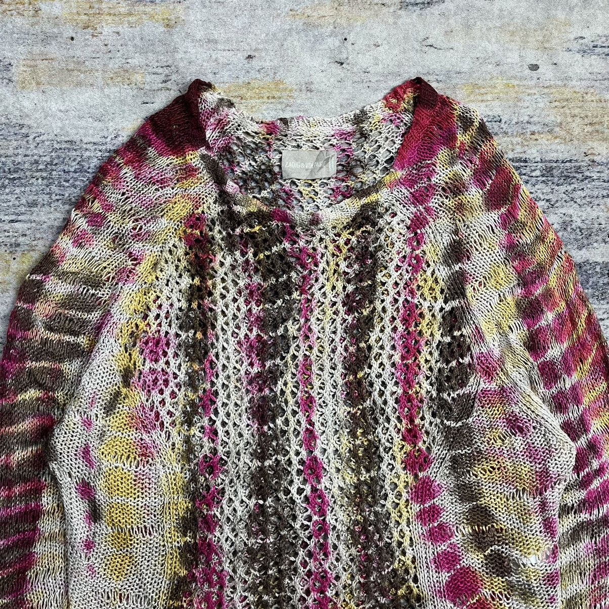 Zadig & Voltaire Y2k Zadig & Voltaire tye dye multicolor open knit Size M / US 6-8 / IT 42-44 - 3 Thumbnail