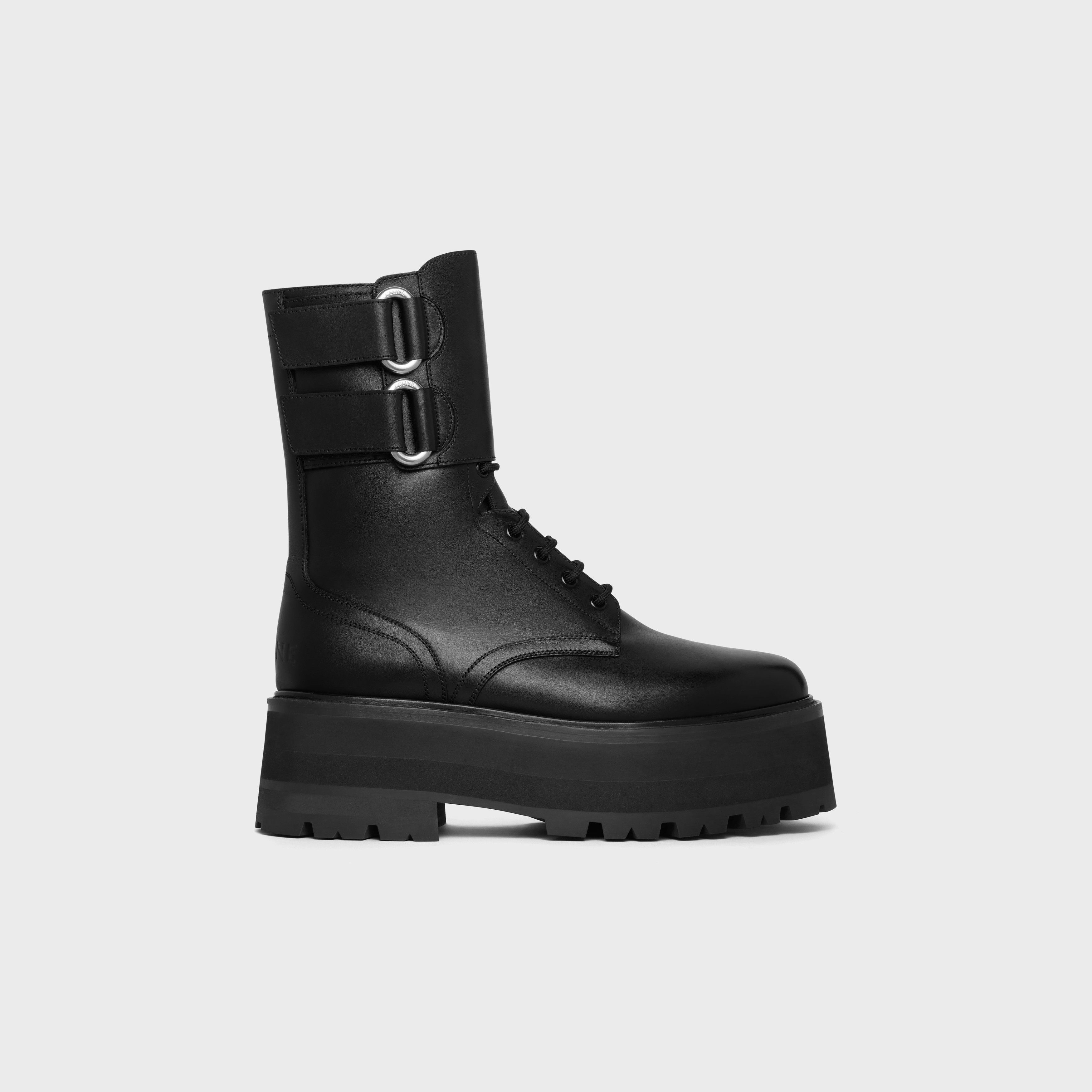 Celine o1bcso1str0824 Bulky Maxx Lace-up Boots in Black Size US 6 / EU 39 - 1 Thumbnail