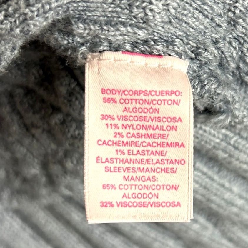 Victoria's Secret Victoria Secret Womens Sweater Gray Zip Texture Cashmere Blend Stretch Medium Size M / US 6-8 / IT 42-44 - 6 Thumbnail