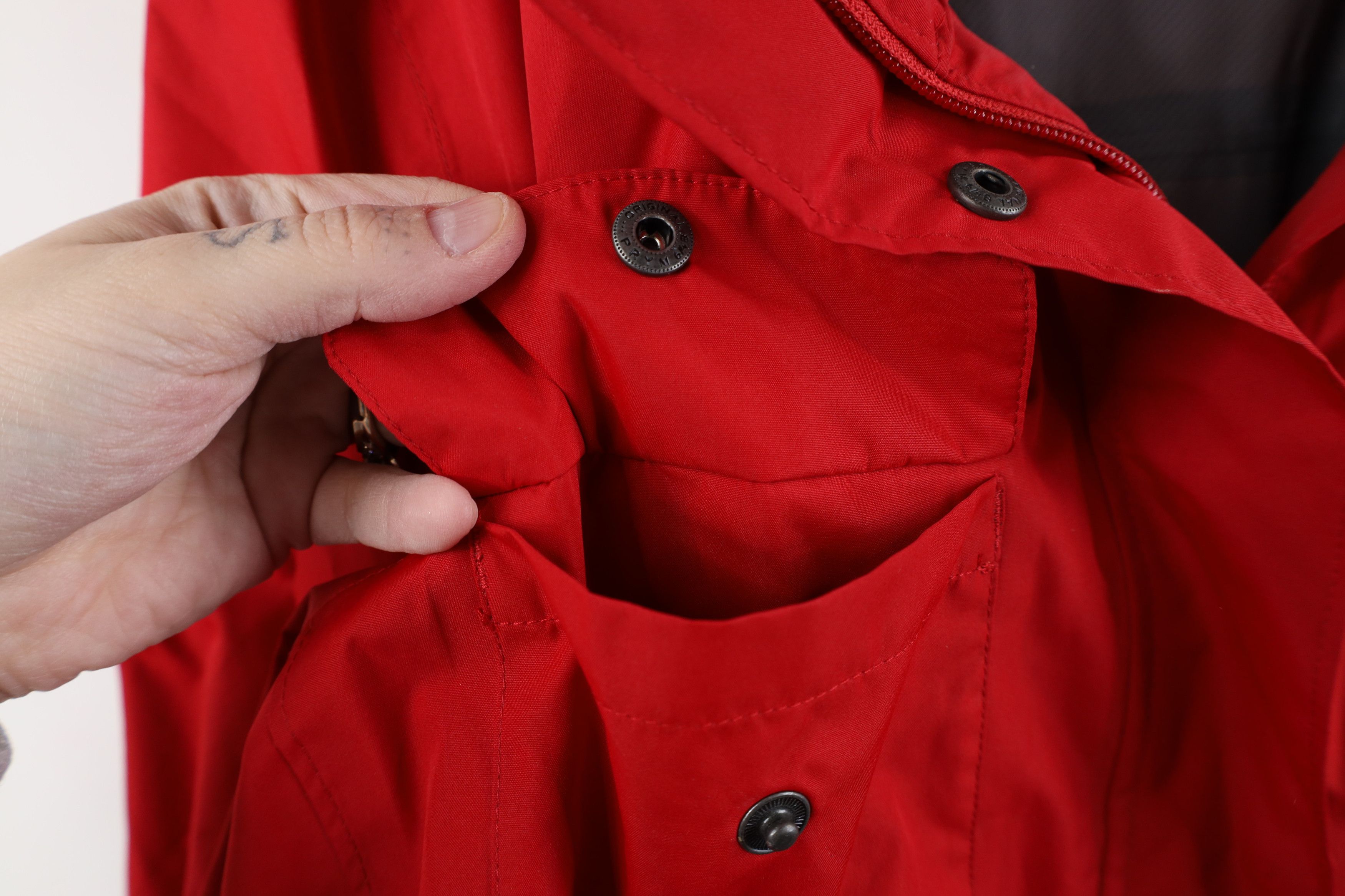 Lands' End × Vintage Vintage Lands End Hooded Full Zip Rain Parka Jacket Red Size 3XL / US 20-22 - 7 Thumbnail