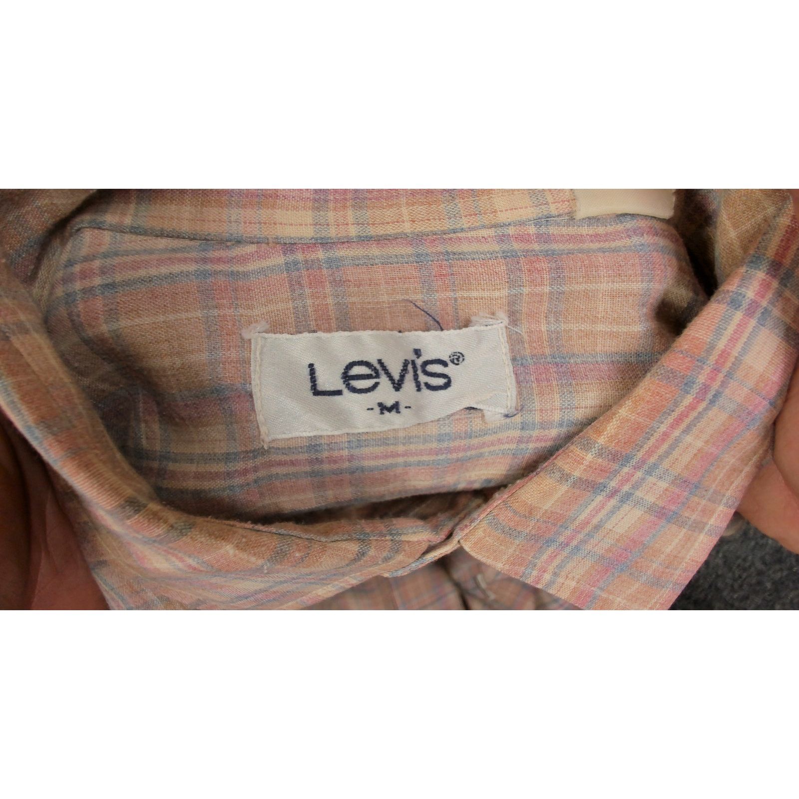 Levi's 80s Levi's White Tab Single Stitch Pastel Plaid Shirt S/M Size US M / EU 48-50 / 2 - 5 Thumbnail