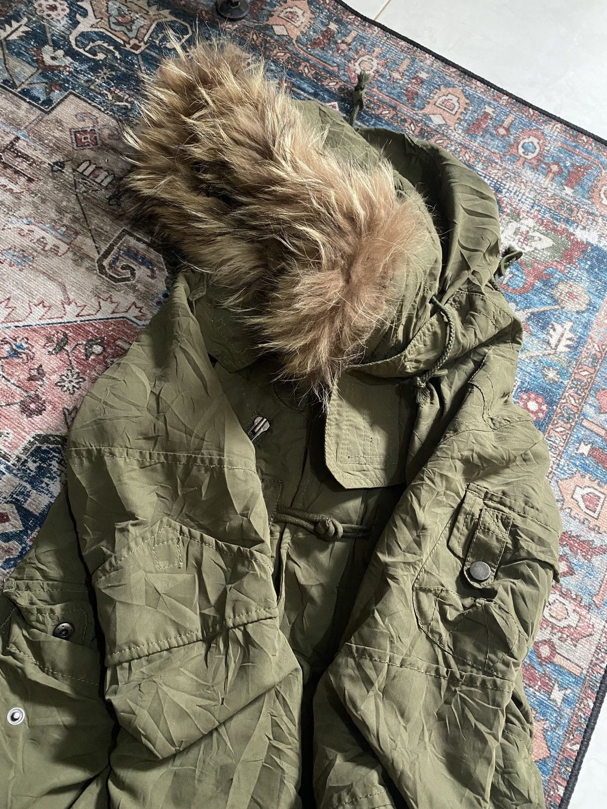 SLY 🔥FREE SHIPPING🔥SLY Raccoon Fur Hooded Cargo Jacket Size M / US 6-8 / IT 42-44 - 8 Thumbnail