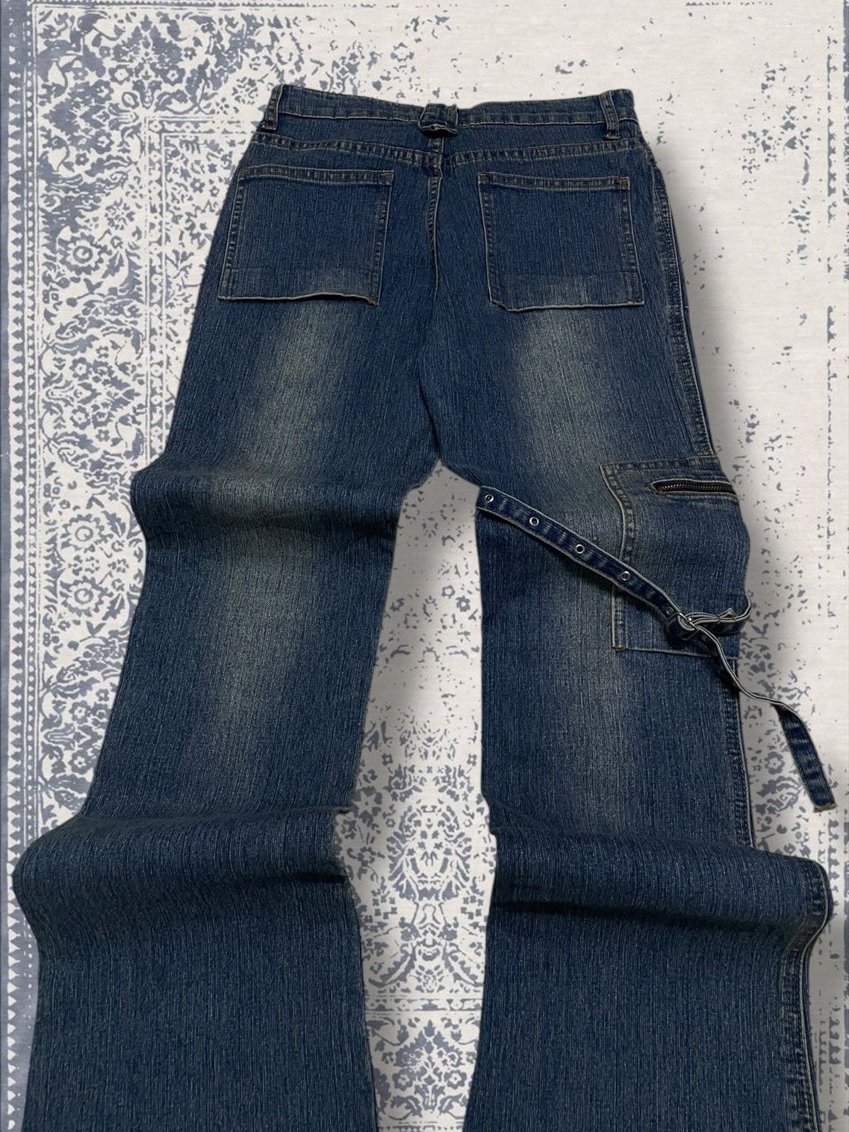 Designer × Japanese Brand × Vintage Vintage 1990s Japan Designer Haphazard Bondage Punk Denim Size US 26 / EU 42 - 10 Thumbnail