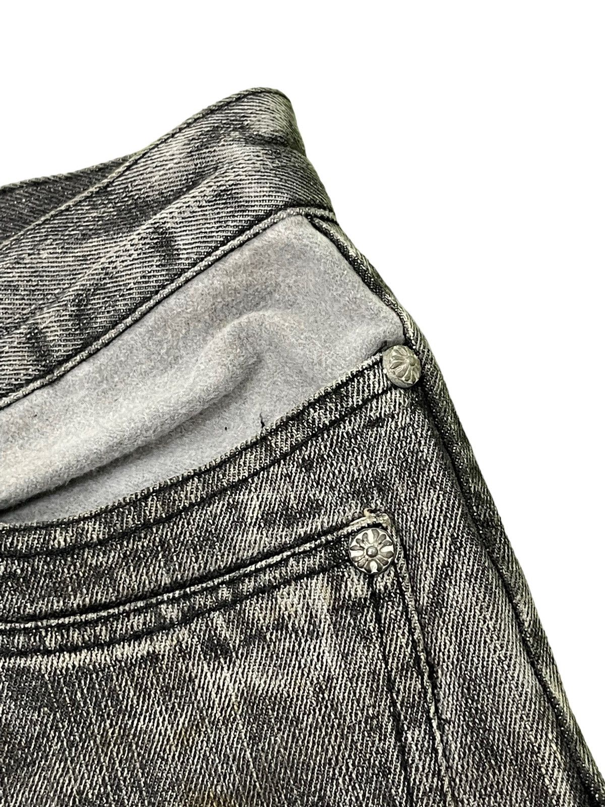 Japanese Brand Flare Jeans Berning Sho Faded Distress Boot Cut 7🟦8 Size US 30 / EU 46 - 11 Thumbnail