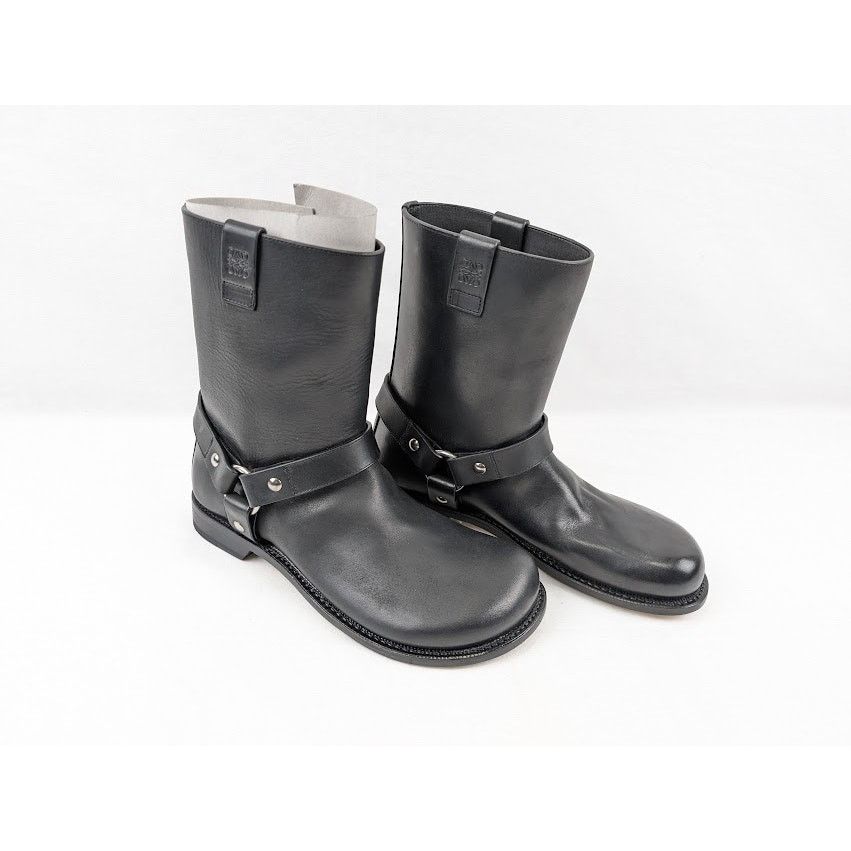 Loewe o1rshd1 Campo Leather Biker Boots in Black Size US 9 / EU 42 - 14 Thumbnail