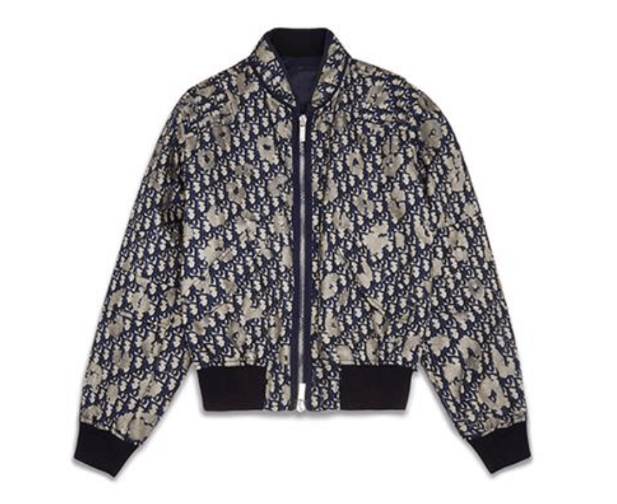 Dior Dior Homme Double Zip Satin Bomber Jacket 48