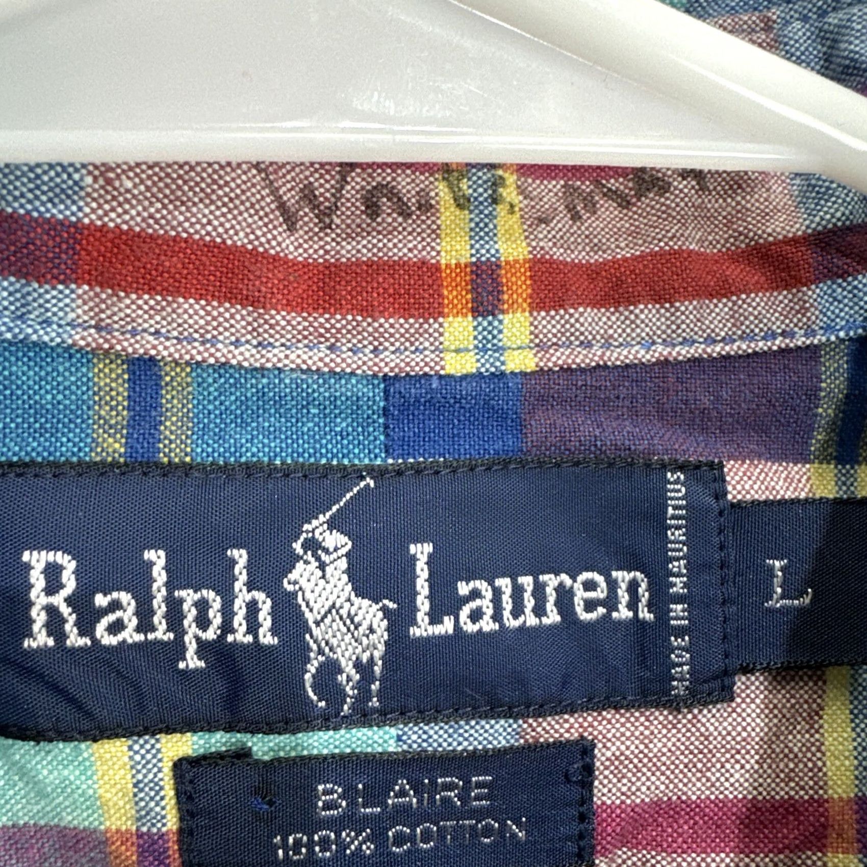 Ralph Lauren Ralph Lauren Shirt Mens L BLAIRE SHORT SLEEVE BUTTON DOWN MADRAS PLAID COTTON Size US L / EU 52-54 / 3 - 3 Thumbnail