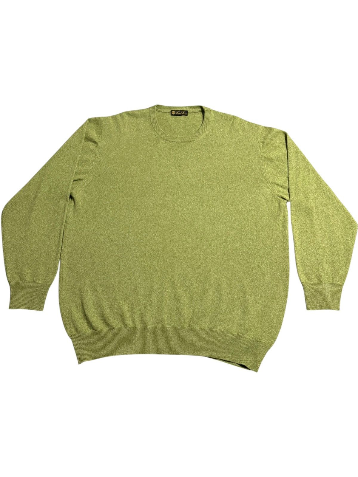 Loro Piana 58 Loro Piana Cashmere Sweater Crewneck Knit yellow green Size US XXL / EU 58 / 5 - 1 Thumbnail