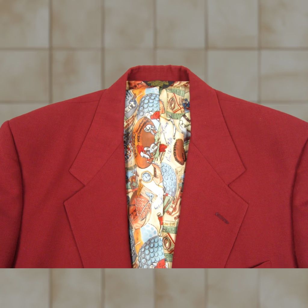 Vintage Vintage Palm Beach Blazer Mens 40 Red Coat Beach of Blazer Champions 80s Size 40R - 1 Thumbnail