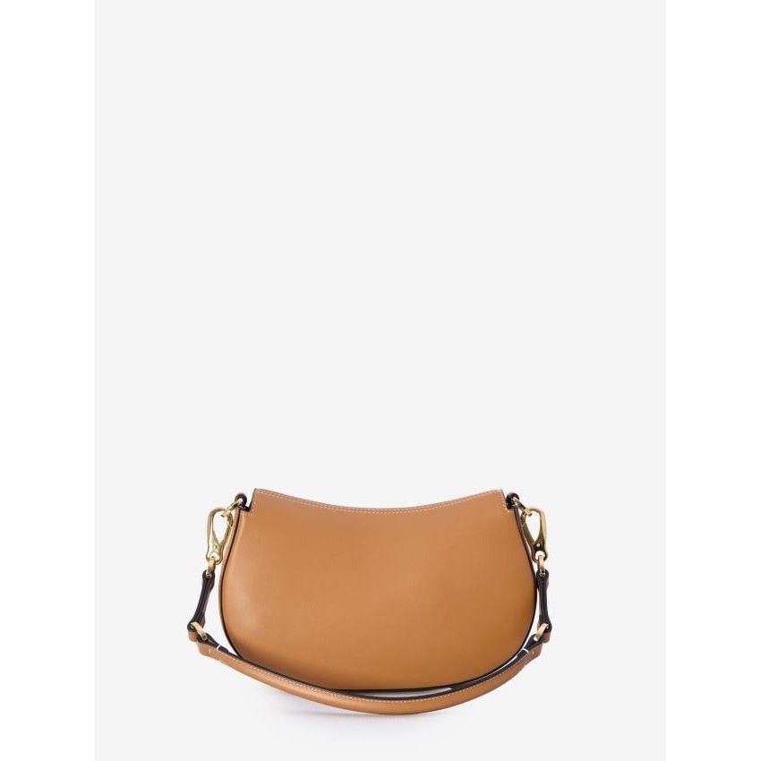 Valentino VALENTINO GARAVANI Ohval Small Brown Leather Shoulder Bag Ne Size ONE SIZE - 3 Thumbnail