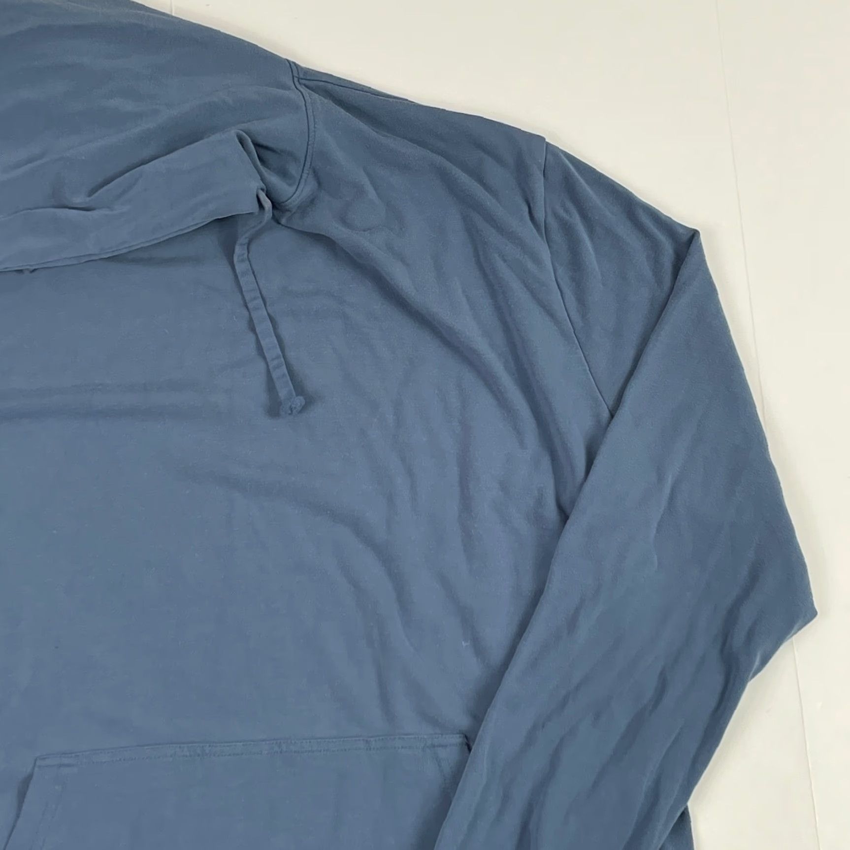 Vintage Cozy Earth Hoodie Mens Large Blue Bamboo Long Sleeve Pullover Stretch Lounge Gym Size US L / EU 52-54 / 3 - 3 Thumbnail