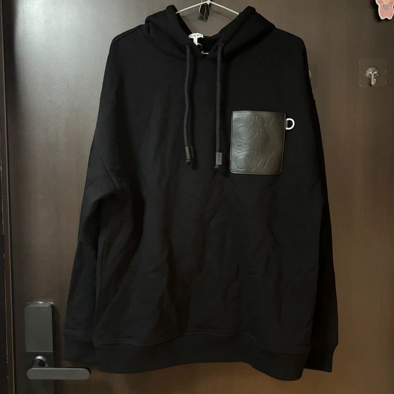 Loewe Loewe FW22 solid color Logo label drawstring hooded sweate Size US S / EU 44-46 / 1 - 1 Thumbnail