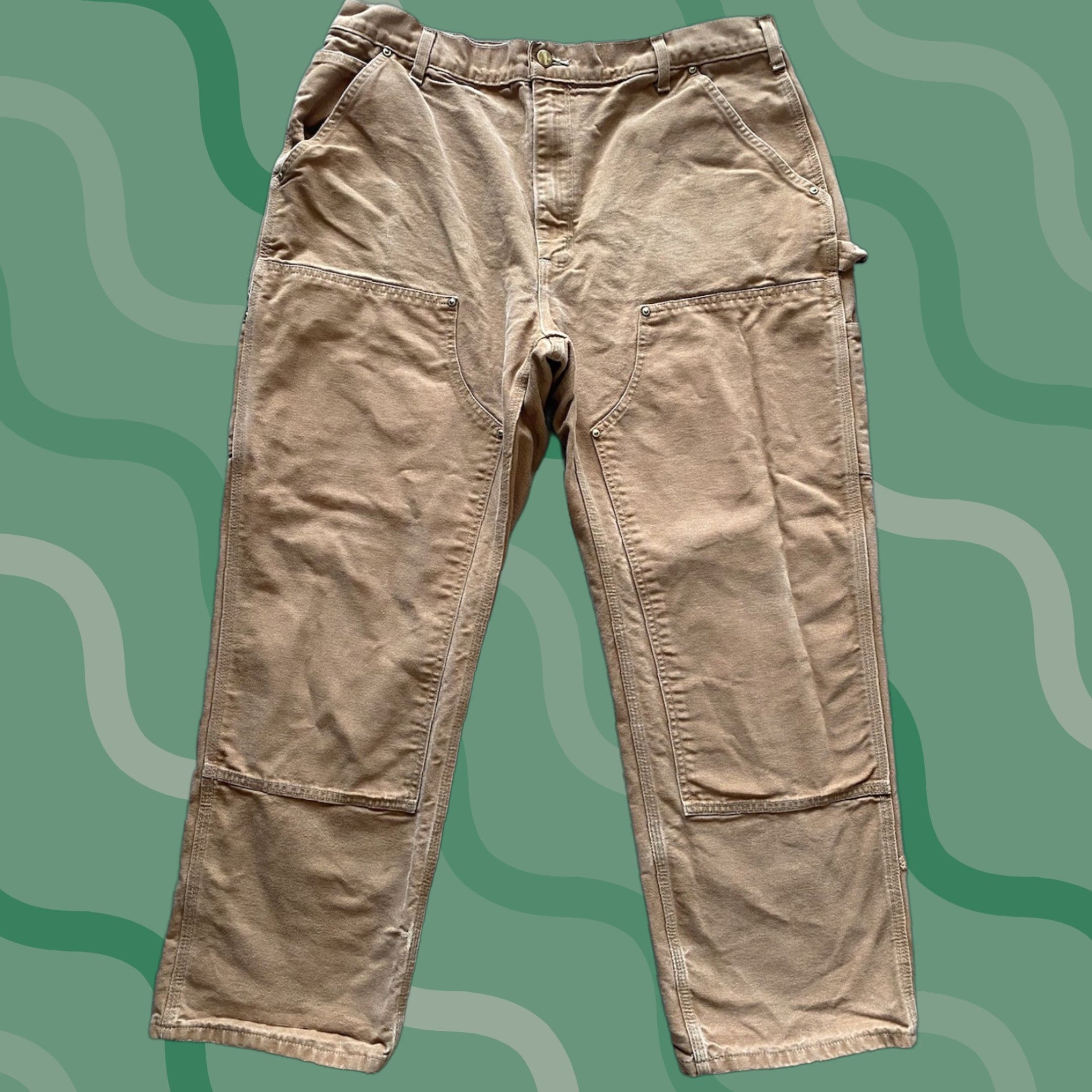 Carhartt Carhartt Pants Brown Men 38x30 Regular Inseam 30 Made In USA B01 BRN Double Knee Size US 38 / EU 54 - 1 Thumbnail