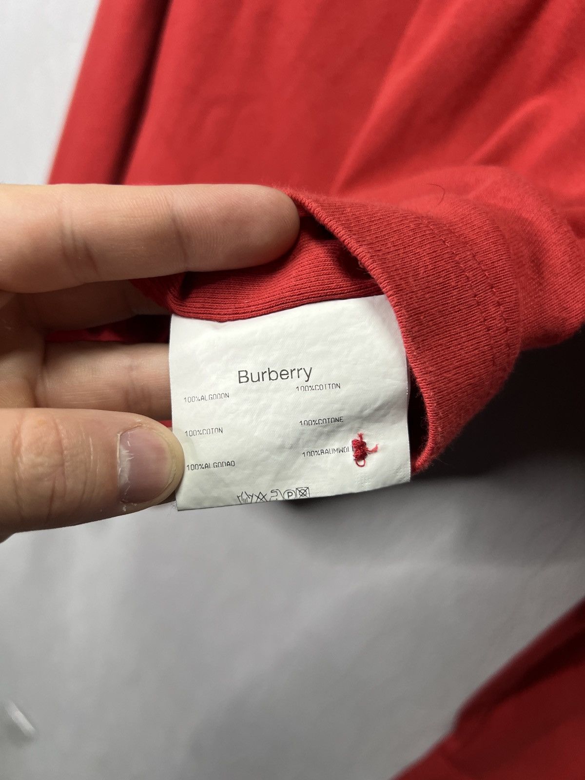 Burberry Burberry London Red Long Sleeve Polo Shirt Size M / US 6-8 / IT 42-44 - 9 Thumbnail