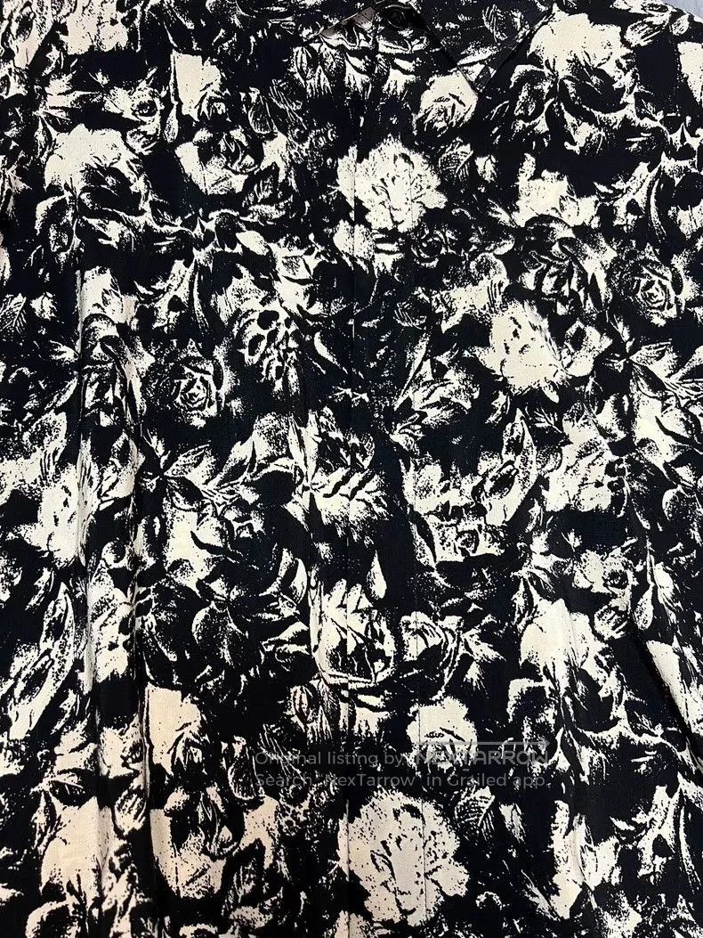 Saint Laurent Paris Saint Laurent Silk Rose Print Shirt Size US L / EU 52-54 / 3 - 4 Thumbnail