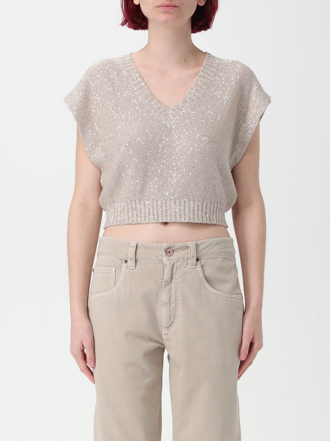 image of Brunello Cucinelli Sweater Woman Beige, Women's (Size XS)