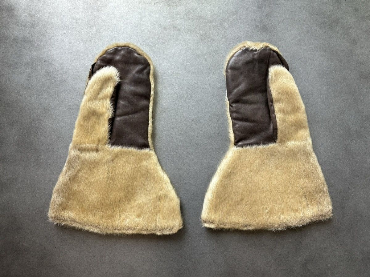 Leather × Vintage Vintage Sealskin Gauntlets Antique Seal Fur Mittens Gloves Size ONE SIZE - 20 Thumbnail