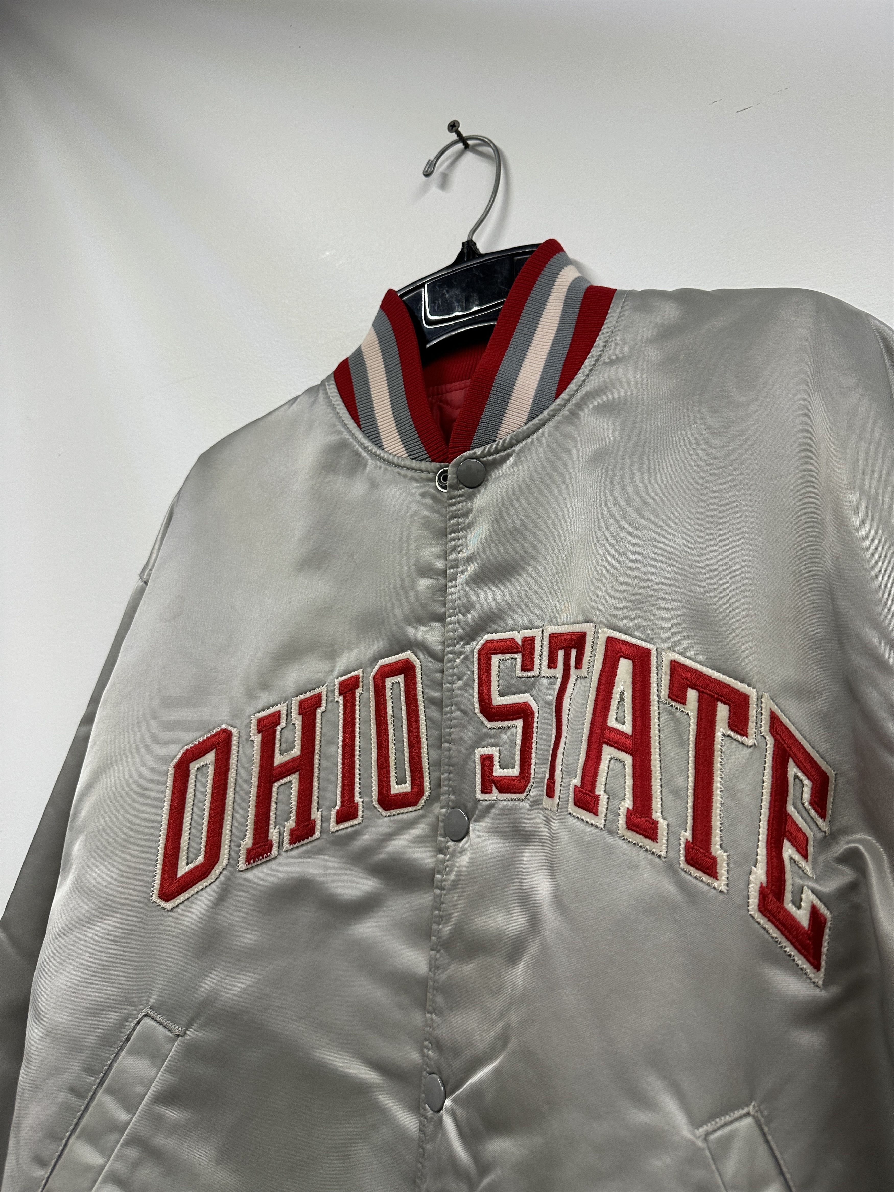 Other Vintage Starter Ohio State Satin Bomber Jacket Size US L / EU 52-54 / 3 - 2 Thumbnail