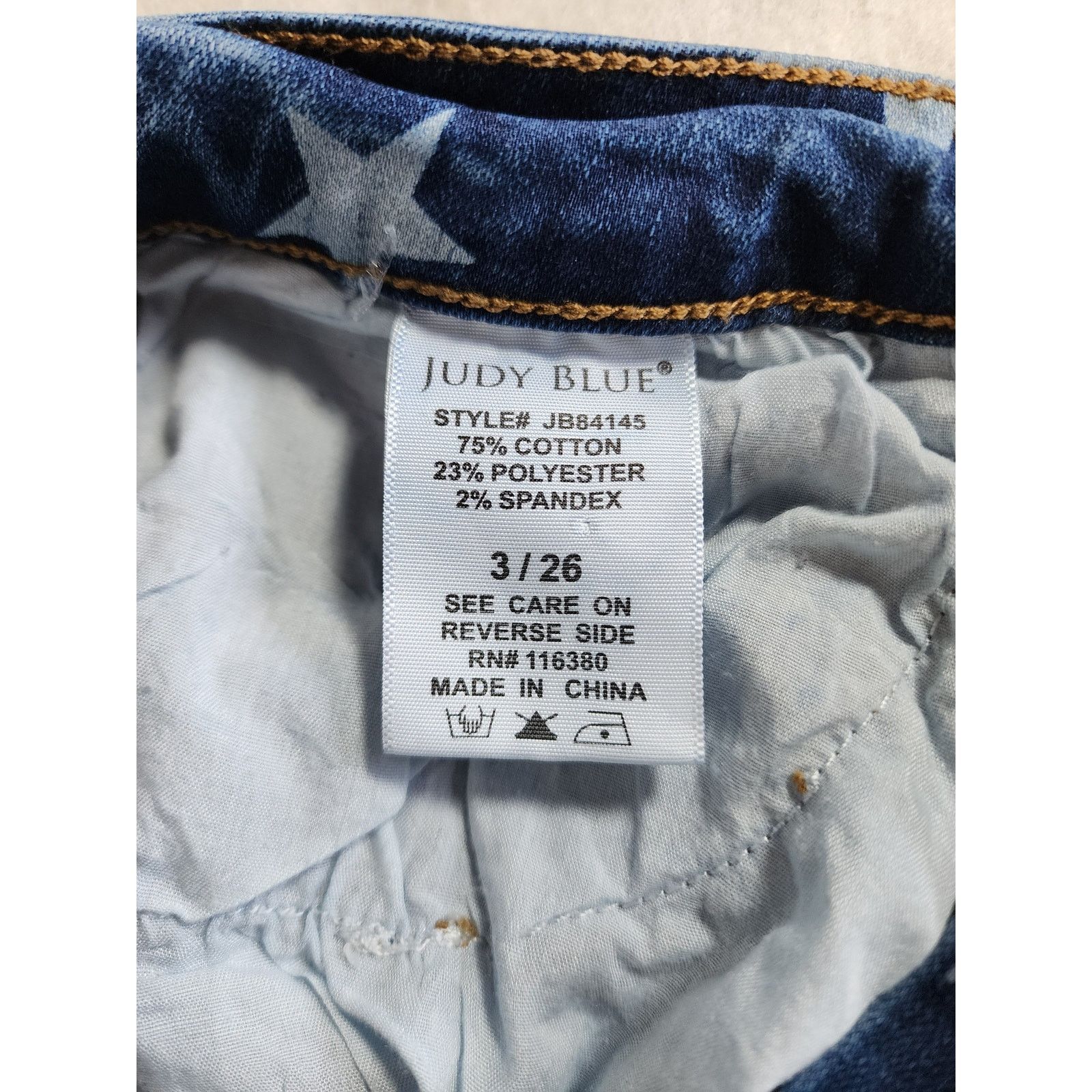 Judy Blue Judy Blue Star Print High Rise Waist Skinny Fit 3/26 Jeans Size 26" / US 2 / IT 38 - 6 Thumbnail