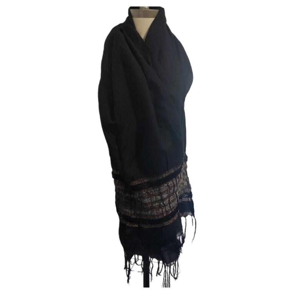 Designer CT1679 Accessory Street Black Sequined Wrap/Scarf OS Size ONE SIZE - 1 Thumbnail